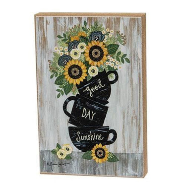 Good Day Sunshine Cups Block 4 x 6 - The Fox Decor